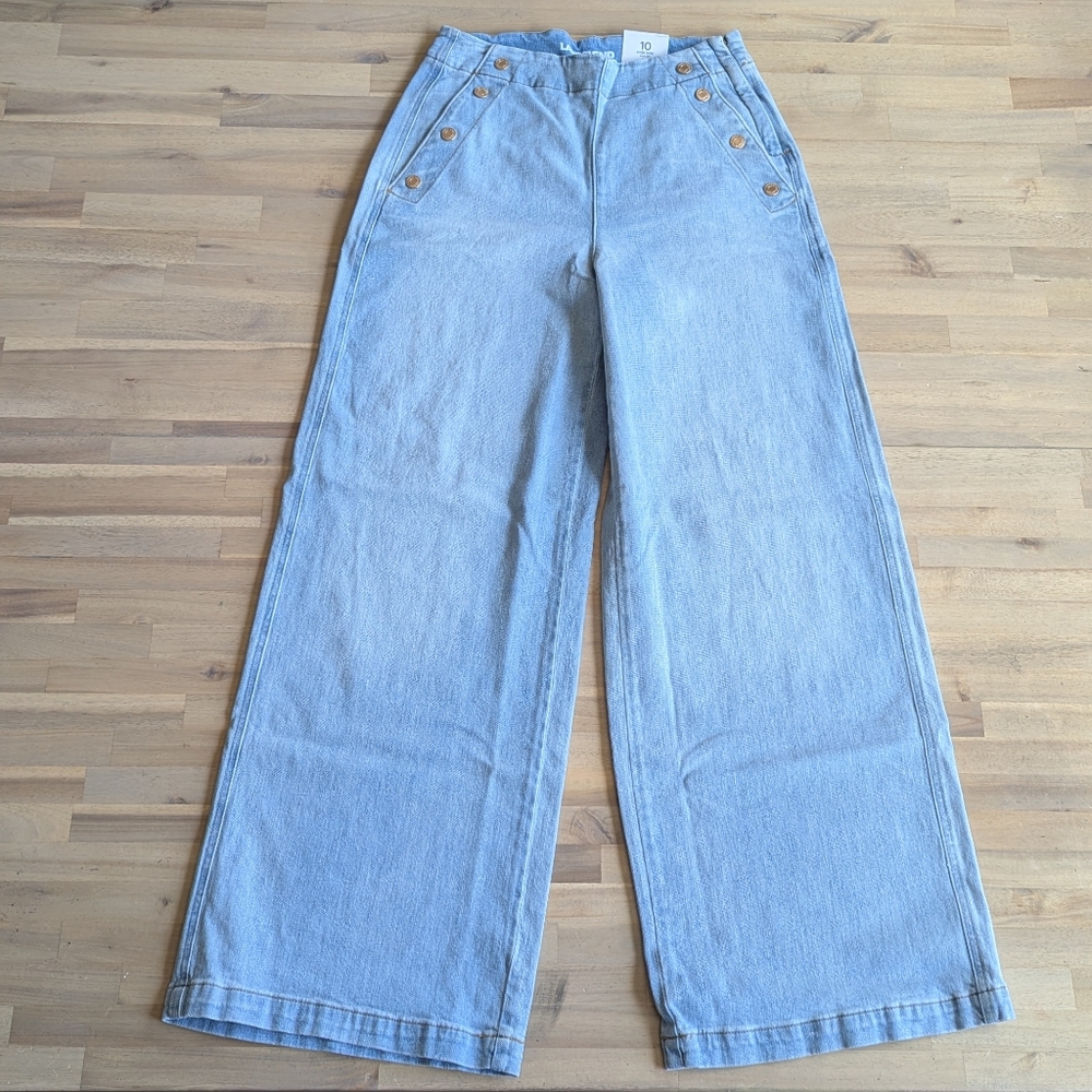 Land's End High Rise Wide Leg Jeans NEW! (Size 10)